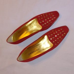 Francesca Mori Red Suede Flats